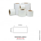 Barcode Labels (60mm x 25mm x 1), 2000 Labels Per Roll (Self Adhesive Label)